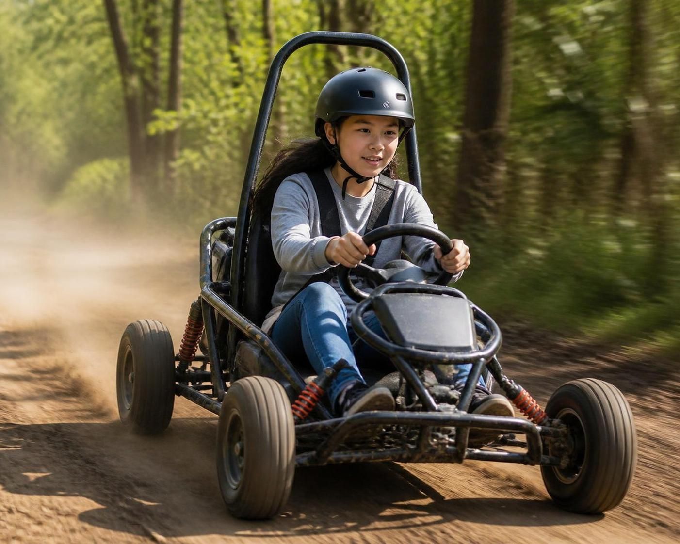 girlridinggo-kart