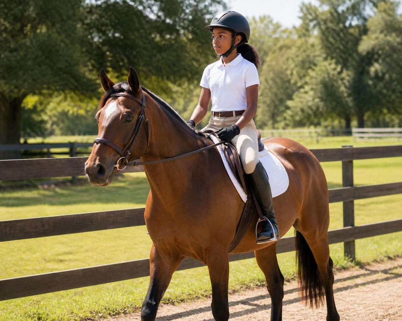 girl riding horse