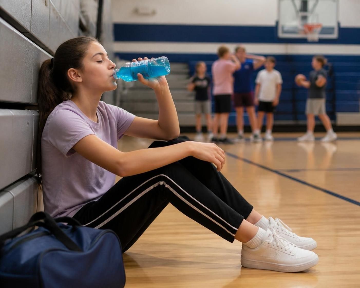 sports drinks girl